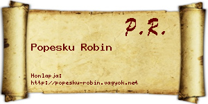 Popesku Robin névjegykártya
